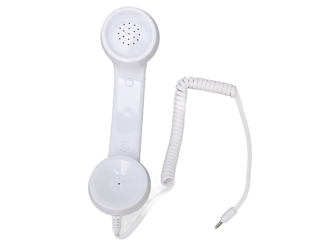 Fone De Ouvido Retrô Resistente À Radiação Receptor Handheld Para Celulares E Computadores Branco