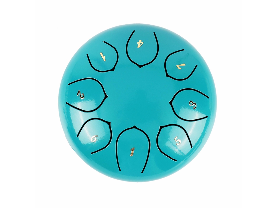 Pandereta De Acero De 6 Pulgadas Y 8 Tonos Instrumento De Percusión Adecuado Para Principiantes (Azul) CUICH