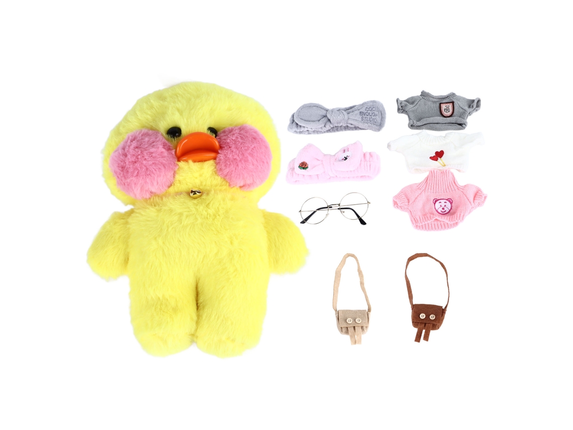 Lindo Patito De Peluche Amarillo Con Accesorios Para Niños