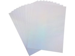 Juego De 50 Piezas De Cartulina Holográfica Iridiscente Gruesa Con Efecto Espejo Para Manualidades