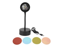 Proyector De Luz Led Usb De 5 W Con Efecto Atardecer Para Fiestas En Casa.