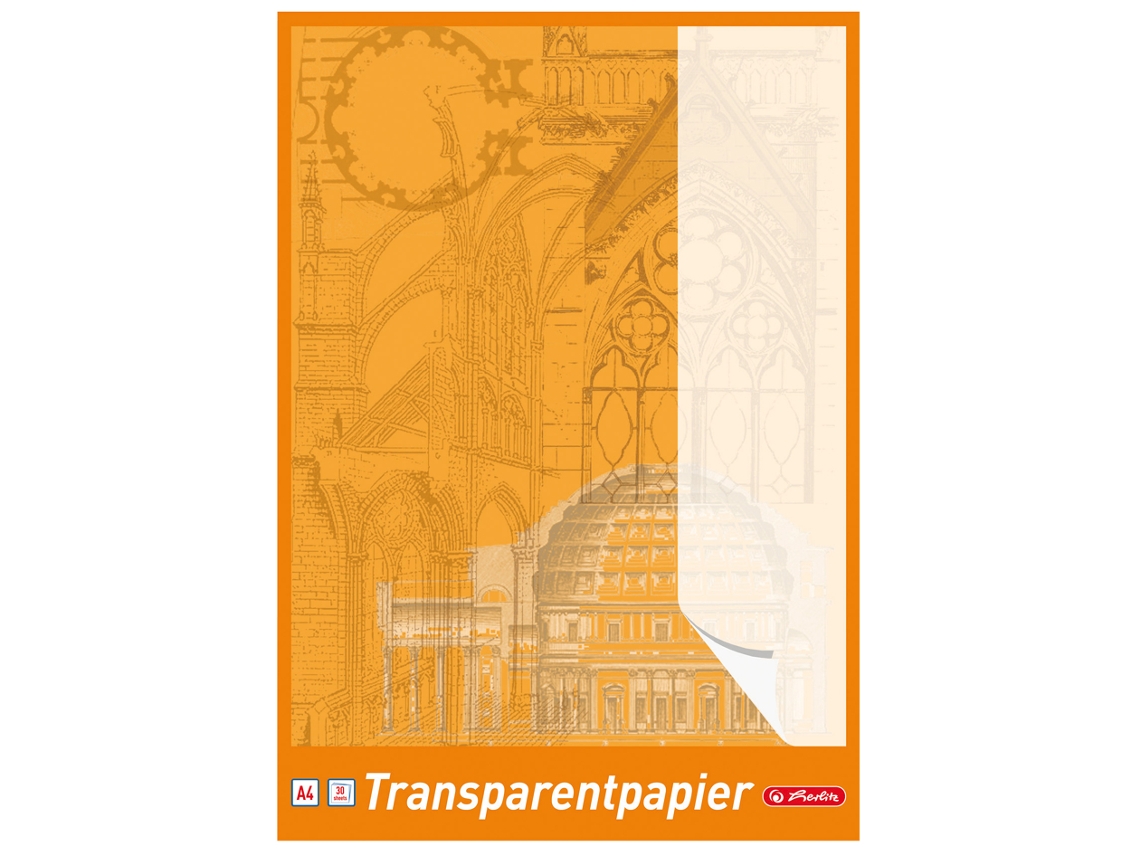 Bloc de Papel Vegetal HERLITZ Din A4 65 G/M² Blanco