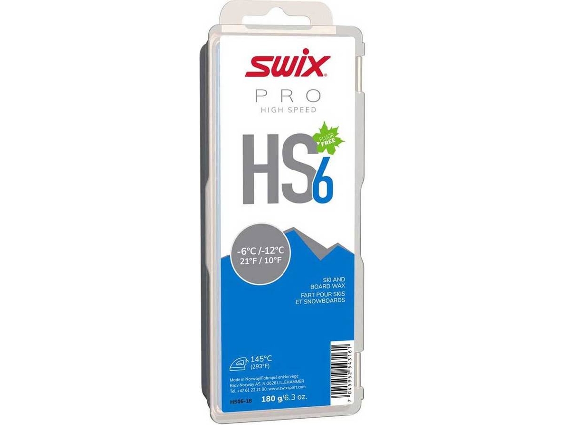 Cera de Esqui SWIX Hs6 -6ºc/-12ºc (0.2 Kg)