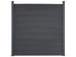 Conjunto de paneles de valla Wpc de 180x186 cm gris Wsd652628 Lovely Home