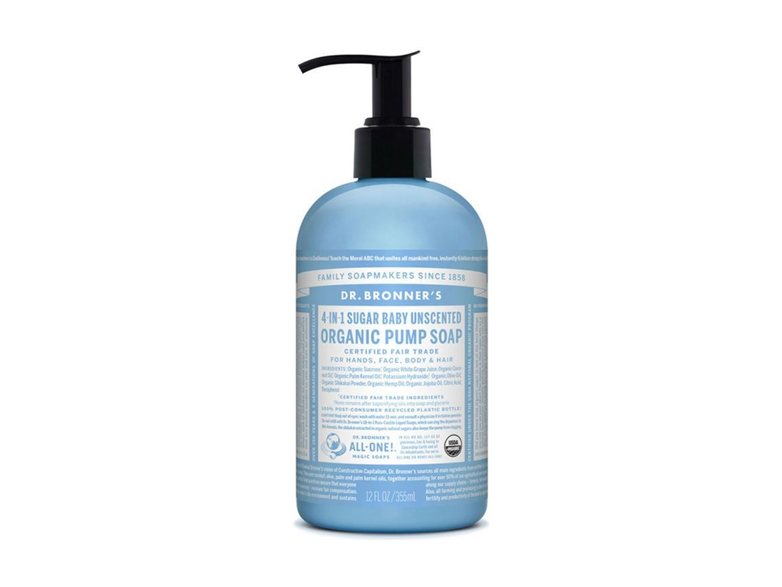 Jabones DR. BRONNERS De Açúcar Bebé Natural (355 ml)