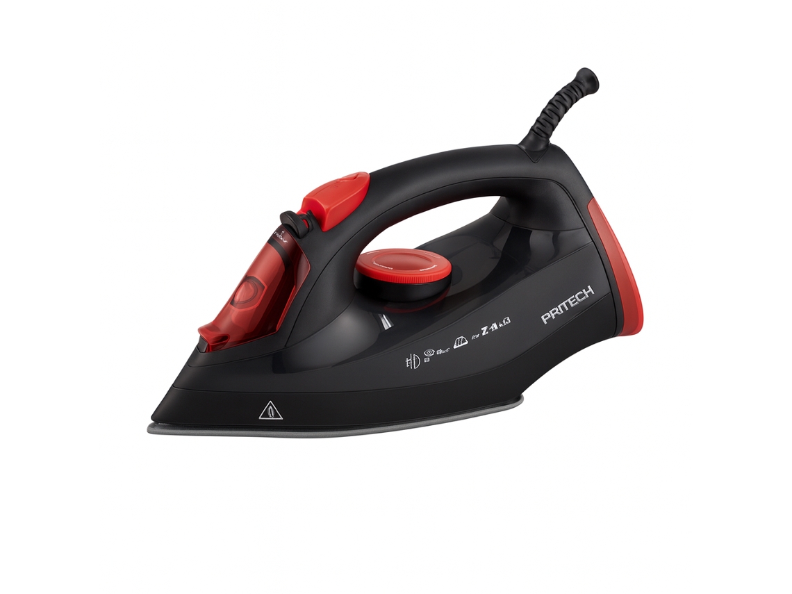 Plancha de vapor 2000 2400w Pritech Kb 170 Negro Rojo