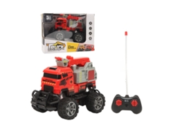 Ats-coche De Bomberos Rc Con Escalera Eléctrica Y Luces Funcionales, Juguete De Control Remoto De Plástico 1:43