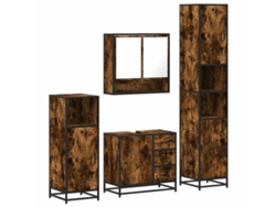 Maison Exclusive - Set De Muebles Baño 4 Pzas Madera Contrachapada Roble Ahumado