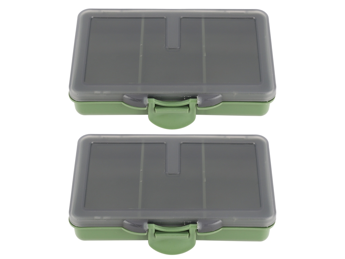 Caja De Almacenamiento Mini Para Encendedores De Pesca (2 Unidades) Con 3 Compartimentos, Fabricada En Plástico Pp, Para Accesorios De Pesca.