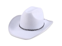 Sombrero de Vaquero blanco cordón negro infantil