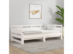 Sofá Cama Extraíble Sin Colchón Blanco 2x(90x200) Cm