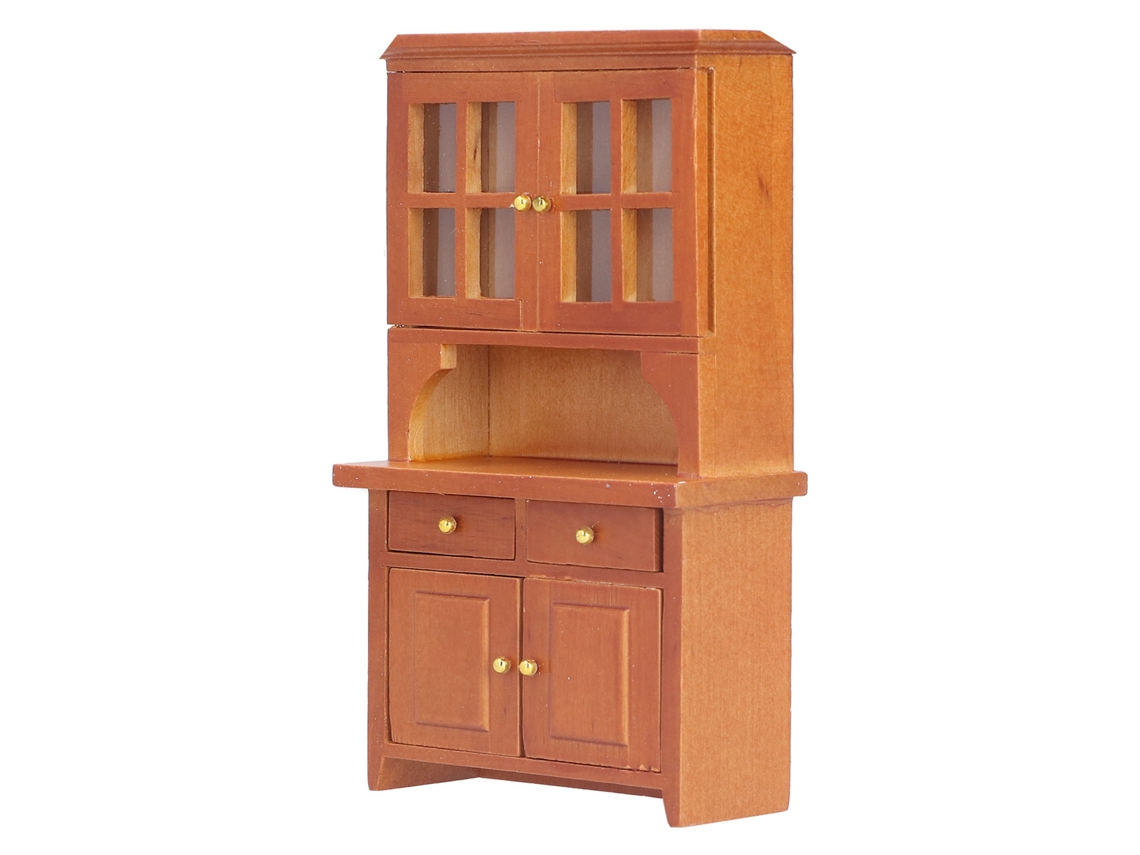 Yncm-armario De Muñecas 1:12 De Madera, Mueble Miniatura De Cocina, Decoración Accesorio Marrón