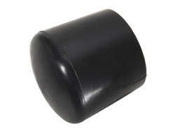 Contera plastico redonda exterior negra 10 mm. bolsa 200 unidades