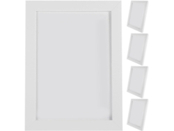 Juego 5 Marcos Fotos Pvc Blanco Diseño Elegante Decoración Pared Hogar Oficina Mesa
