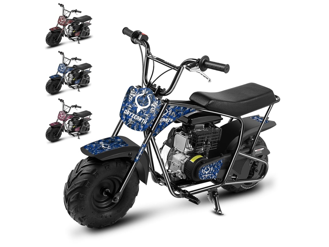 Moto de cross para niños 105 cc 4 tiempos Mini bicicleta todoterreno con motor de gasolina para mayores de 13 años Negro HOMEMIYN