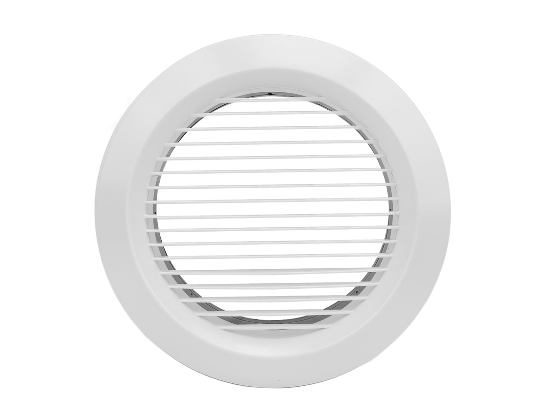 Rejilla de ventilación redonda de 200 mm, ABS, color blanco, para hogar y oficina.