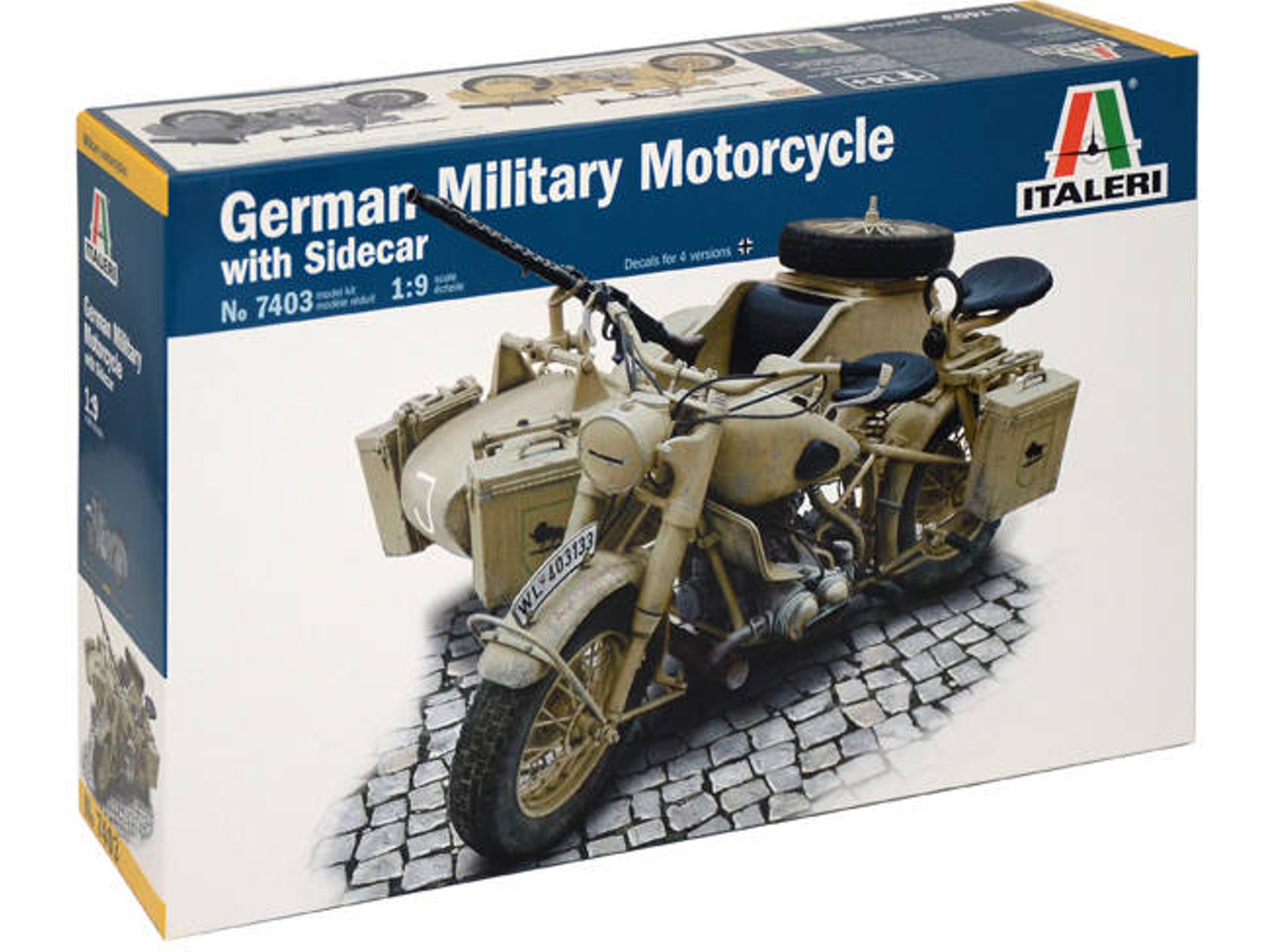 Moto militar ITALERI Aleman con Sidecar