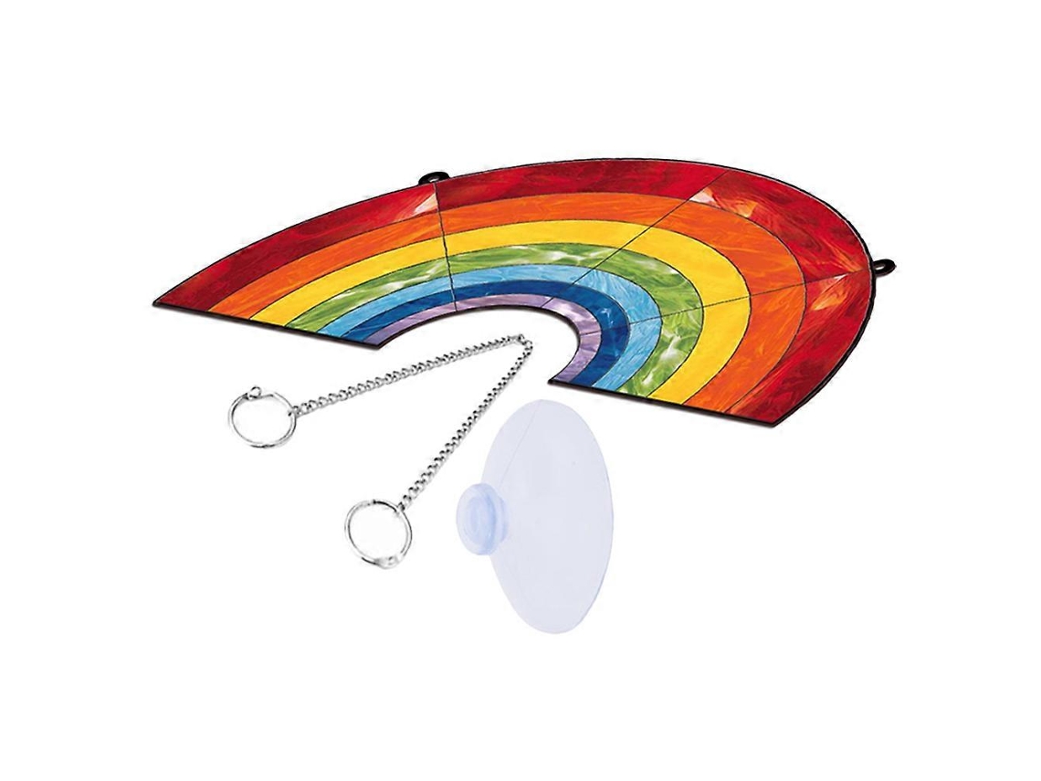 Juego de 1 colgante de ventana acrílico con forma de arcoíris, ideal para colgar en la ventana.