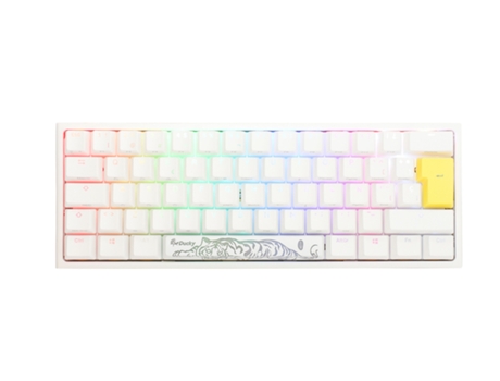 Teclado DUCKY One 2 Pro Classic Mini 60% Pure White Kailh Brown RGB PBT Mecânico Es