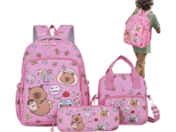 Mochila De Capibara Para La Escuela Estuche L Pices Dibujos Animados Divertida Ni Os As Estudiantes Viajes Compras