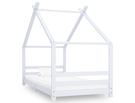 MAISON EXCLUSIVE - Estructura de cama infantil madera maciza pino blanco 90x200 cm