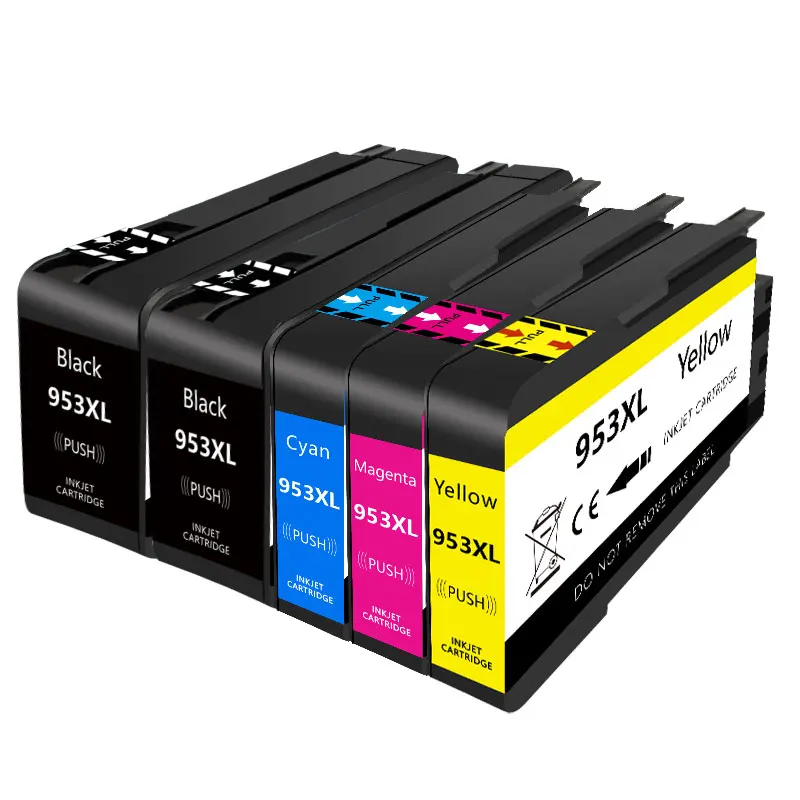 5 Cartuchos De Tinta N.° 953xl Para Impresoras Hp Officejet Pro 7720, 7730, 7740, 8710, 8715, 8718 Y 8720.