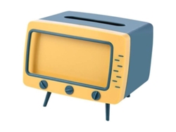Caja De Papel Higiénico Con Soporte Para Teléfono Móvil Y Soporte Para Mando A Distancia Con Forma De Televisor, Bonita Y Azul.