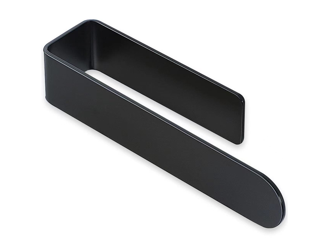 Portatoallas Sin Perforación - Bandeja De Toallas De Baño - Montaje De Pared Autoadhesivo - 23 Cm - Negro