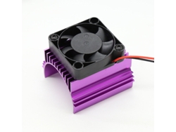 Disipador de calor para motor de coche RC de 40 x 40 mm (4074, 4274 y 1515) con ventilador para piezas de coche RC a escala 1/8, 1/10 y 1/12.