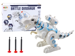 Dinosaurio Robot con Lanzador de Dardos, Luces y Sonidos Blanco B.active
