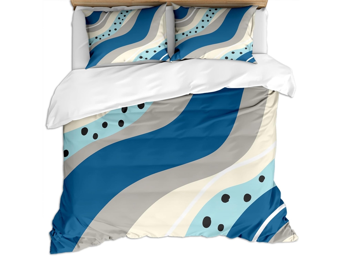 Juego Ropa Cama Piezas Funda Nórdica Microfibra Almohada Juego Material 140x200cm 140 X 200 Cm 65