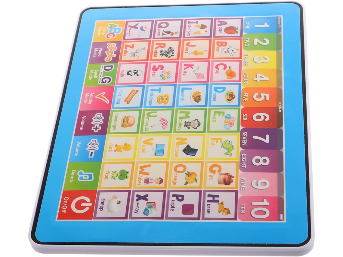 Tableta educativa para niños y niñas: juguete interactivo con pantalla táctil para el aprendizaje infantil: alfabeto, números, sonidos y letras.