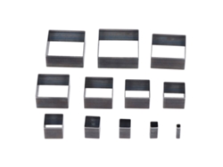 12pcs Matriz de Corte de Couro Quadrado Aço Ligado para Tecido Argila Borracha 5‑60mm com S/MARCA