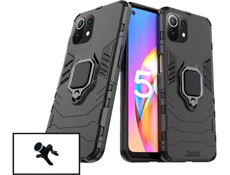 Kit Soporte Magnético de Coche Reforzado y Funda 3X1 Military Defender Xiaomi Mi 11 Pro PHONECARE Negro
