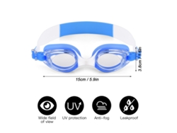 Gafas De Natación Infantiles Impermeables Y Antivaho Con Protección Uv, Capucha, Pinza Nasal, Tapones Para Los Oídos Y Estuche.