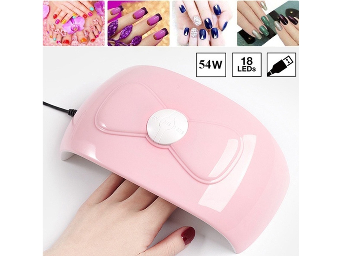 Lámpara secadora de uñas inteligente Kkml de 54 W y 18 LED con sensor infrarrojo para esmalte en gel y curado solar.