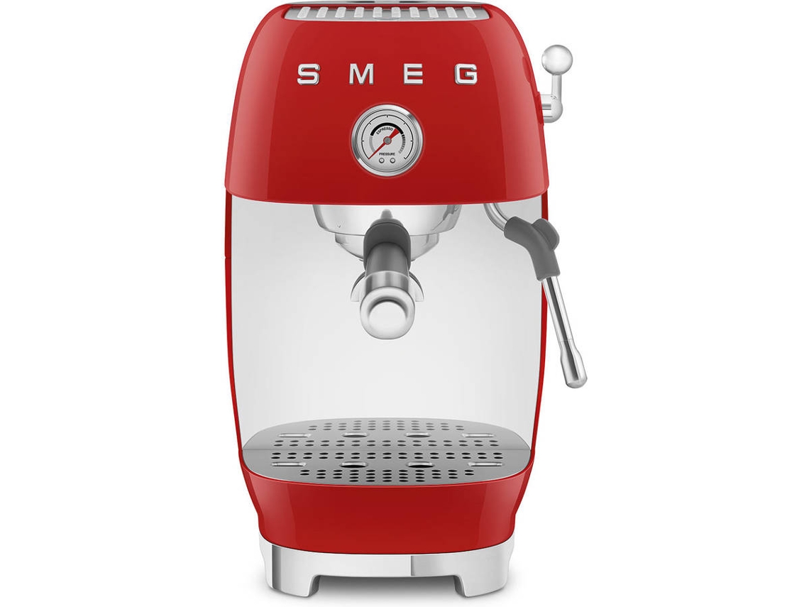 Cafetera con Cold Brew SMEG ECF03RDEU (15 Bar - Café molido y pastillas - Rojo)