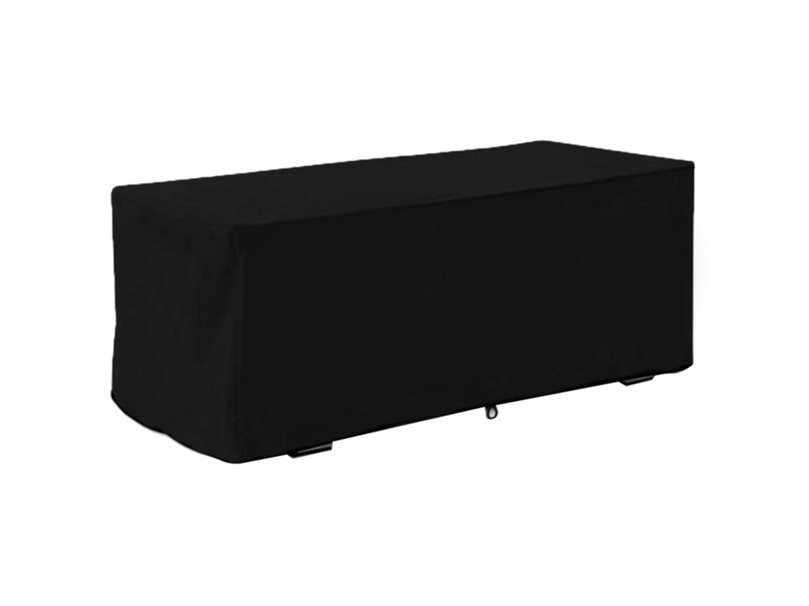 Protector Impermeable Para Caja De Terraza Exterior Cubierta Resistente Para Bancos De Almacenamiento Negro