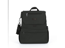 Bolso cambiador informal Tineo con forma de mochila, gran capacidad de almacenamiento, color negro
