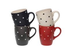 Taza Mug Versa Puntos Gres (8,1 X 10,5 X 8,1 Cm)