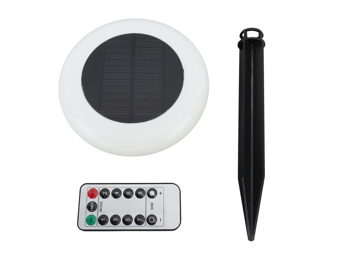 Luminária solar flutuante Bj para piscina, luz ambiente colorida para piscina de jardim ao ar livre com estaca para fixação no solo.