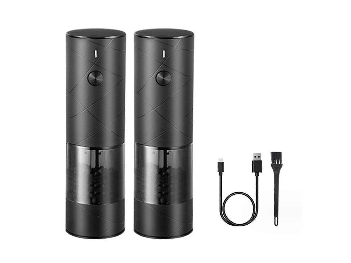 Molinillo de pimienta eléctrico con luz LED cálida, ajuste de molienda y molienda automática para uso en cocina. Rosewell