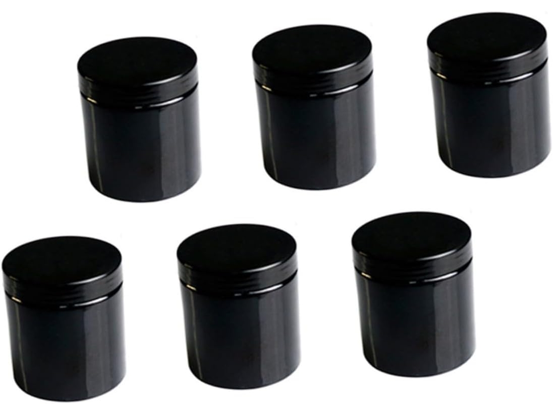 Flacons De Maquillage Y Pots De Crème Pet 500 Ml Noirs Lot De 6 Adaptés Para Masques, Mini Bougies