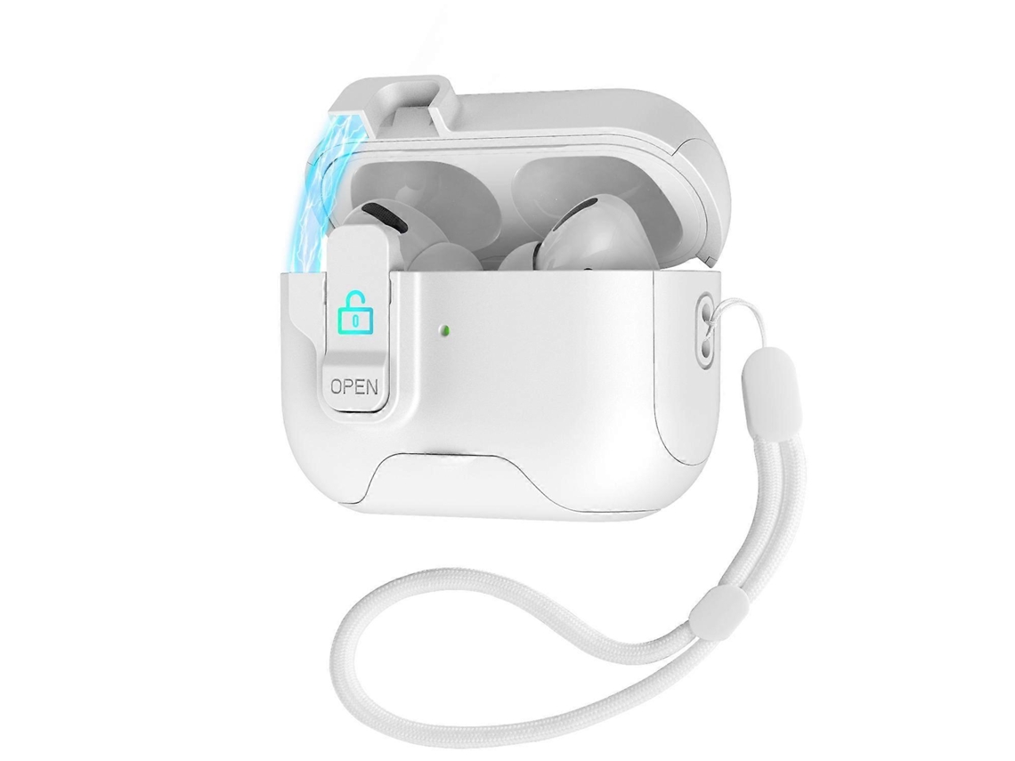 Estuche para auriculares con tapa retráctil automática y cierre de seguridad. GIECY