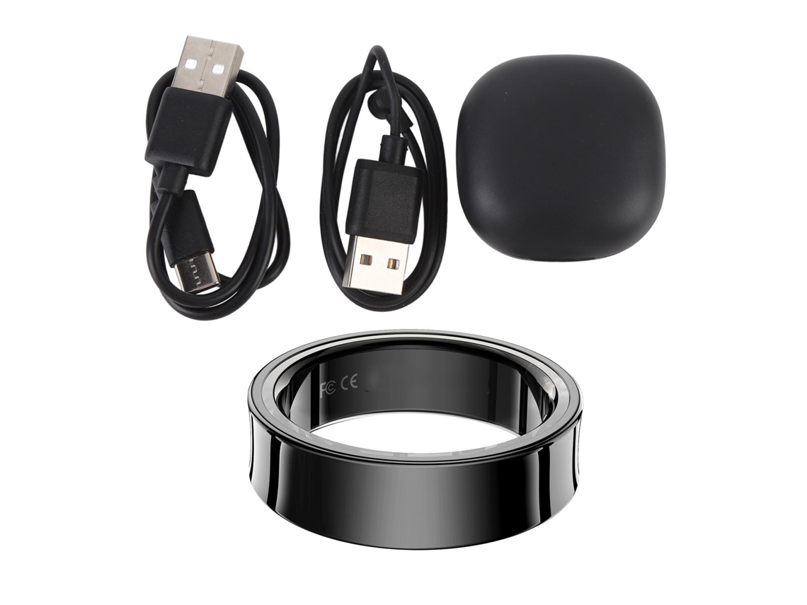 Anillo Inteligente Bluetooth 5.3 Con Seguimiento Del Sueño, Contador De Pasos Y Modos De Ejercicio, 5atm, Negro, 9