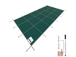 Malla de seguridad rectangular verde Succebuy de 20 x 40 pies para piscinas, para uso en exteriores en invierno