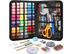 Kit de costura con 186 piezas Incluye tijeras de costura, carrete de hilo, cinta métrica, agujas de coser, etc. Siurn