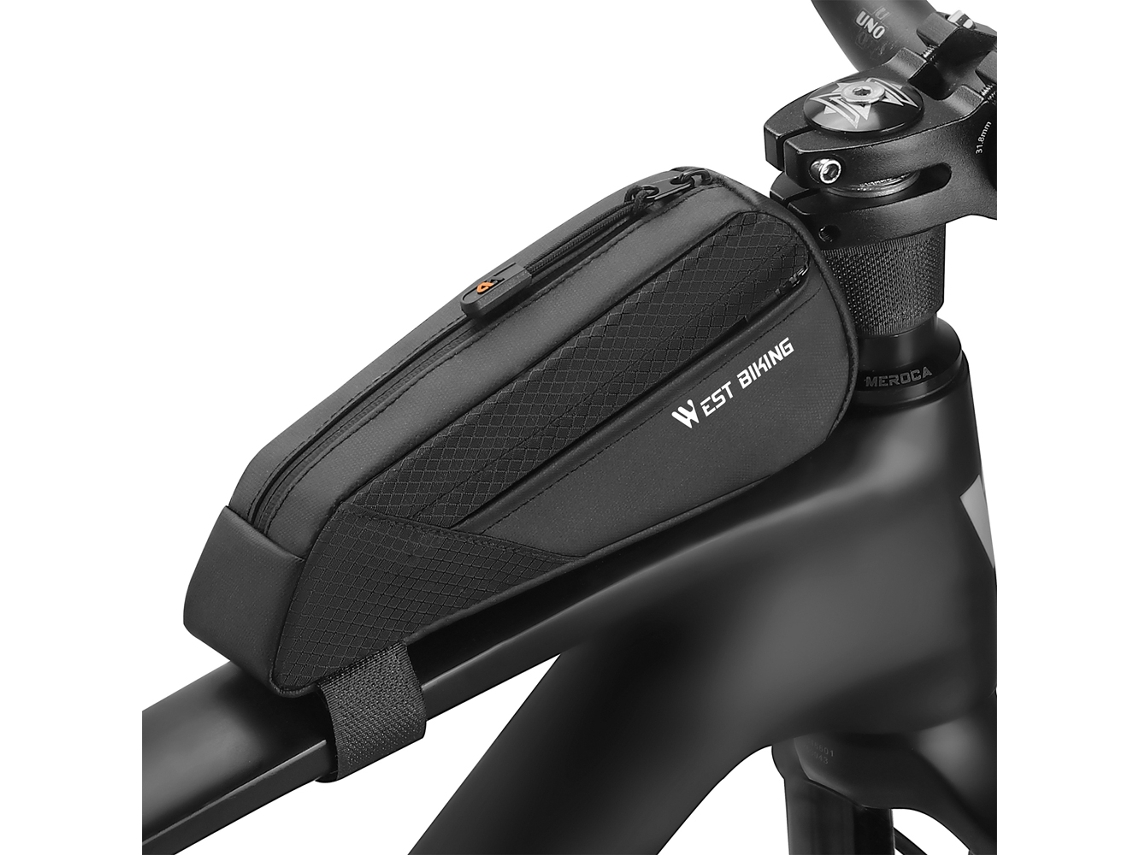Bolsa Compacta De 0,5 L Para Cuadro Delantero De Bicicleta Con Cremallera Suave - Accesorio Para Bicicleta