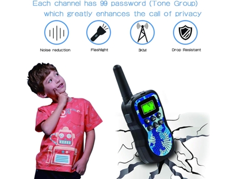 Walkie Talkie Para Niños Con Pantalla Lcd Retroiluminada Y Alcance De Linterna De Hasta 3 Km Rosa VENISYMLIS