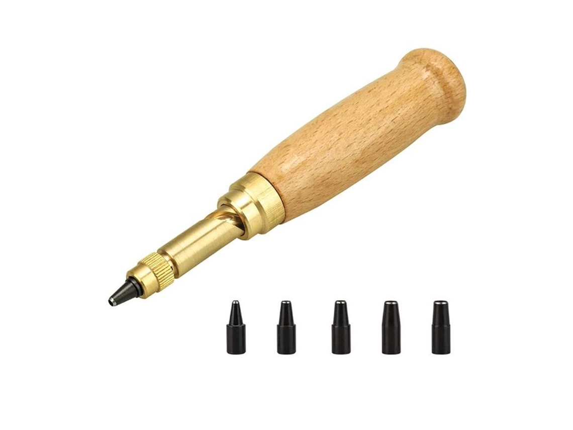 2026altiro-perforadora Automática De Cinturones De Cuero Con 6 Agujeros, Tamaños De 1,5 A 4 Mm, Madera Y Latón.